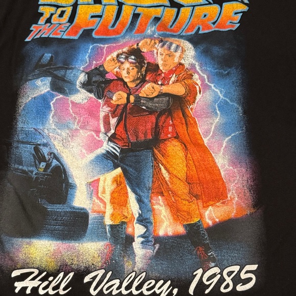 Hanes Black 'Back to the Future' Graphic T-Shirt - Picture 3 of 3